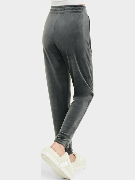 UGG Χειμερινό Γυναικείο Παντελόνι Πιτζάμας Μαύρο Haydn