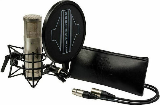 Sontronics STC 2 Condenser Microphone XLR Shock Mounted for Vocals Pack in Silver Color