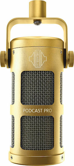 Sontronics Podcast Pro Δυναμικό Microphone XLR Shock Mounted for Studio in Gold Color