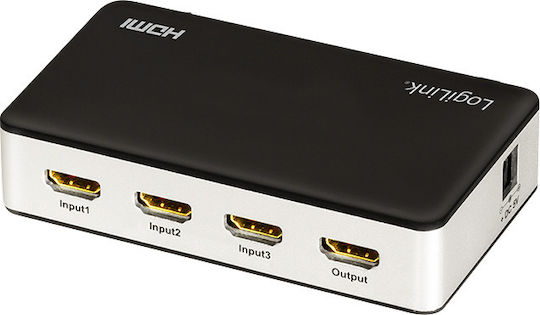 LogiLink 3x1-Port 4K 60Hz HDMI Switch HD0044