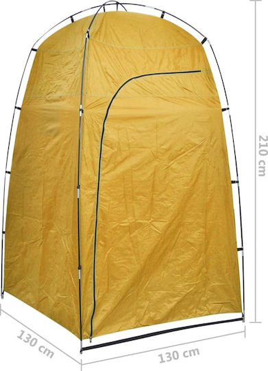vidaXL Camping Tent Yellow for 1 Person 130x130x210cm