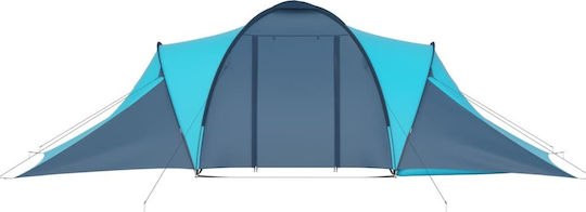 vidaXL Sommer Campingzelt Tunnel Blau für 6 Personen 576x235x150cm