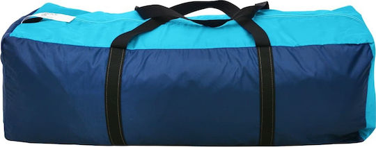vidaXL Sommer Campingzelt Tunnel Blau für 6 Personen 576x235x150cm
