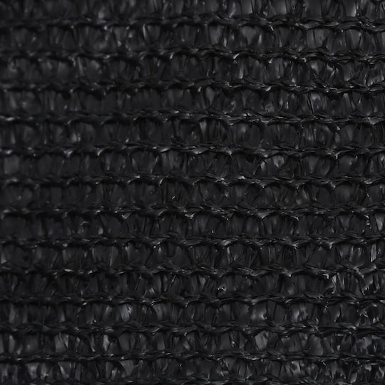 vidaXL Триъгълник Shade Sail Черен С парчета 3м изработен от HDPE 160 g/m²