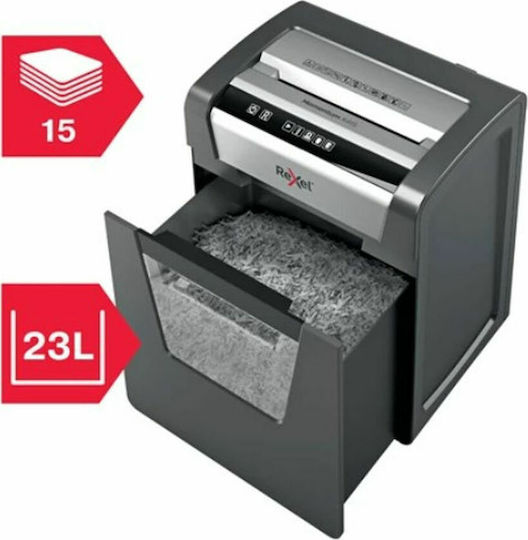 Rexel Καταστροφέας Εγγράφων Momentum X415 Cross Cut 15 Φύλλων με Κάδο 23lt