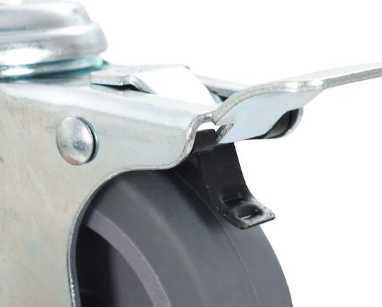 vidaXL 143425 Rotating Wheels from Rubber with Brake 4 Pieces 75mm