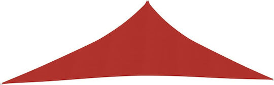 vidaXL Triangle Shade Sail Red With Hoop 3x5m 160gr/m² made of HDPE 160 g/m²