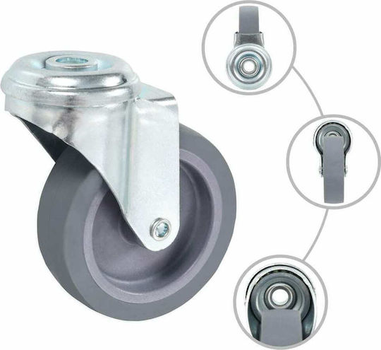 vidaXL 277852 Rotating Wheels from Rubber 12 Pieces 75mm