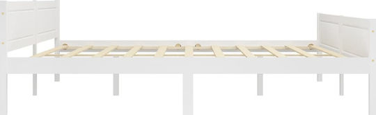 King Size Bett aus Massivholz Weiß für Matratze 200x200cm