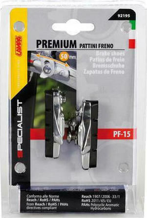 Lampa PF-15 L9219.5 Plăcuțe de frână pentru V-Brakes la biciclete 55mm Premium 2 bucăți