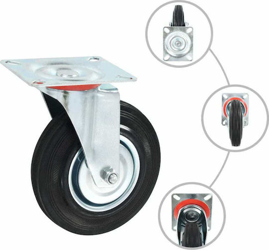 vidaXL 278021 Rotating Wheels from Rubber 8 Pieces 125mm