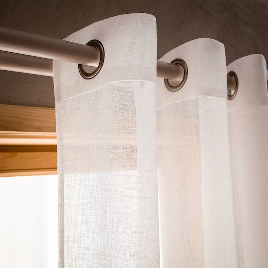 Gofis Home Κουρτίνα με Τρουκς Combe 502 05 Off White 200x275εκ.