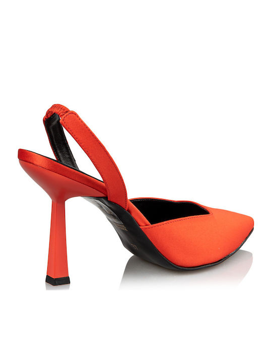 Pumps mit Stiletto-Absatz Orange