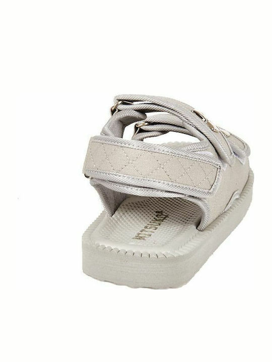 Women's Flat Sandals Sporty in Gray Color