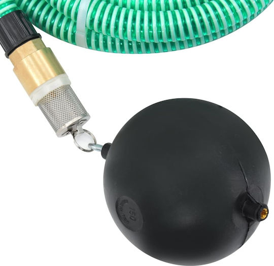 vidaXL 151045 Tubing Suction Green with Brass Connectors 7m 25mm