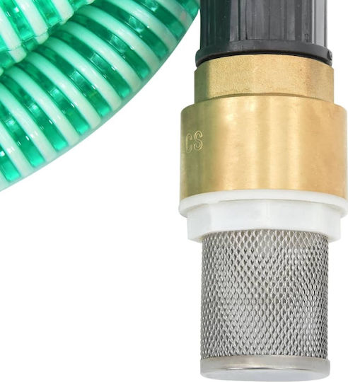 vidaXL 151044 Tubing Suction Green with Brass Connectors 7m 25mm