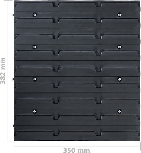 vidaXL Plastic Tool Bin Organiser W35xD38.2cm 71pcs