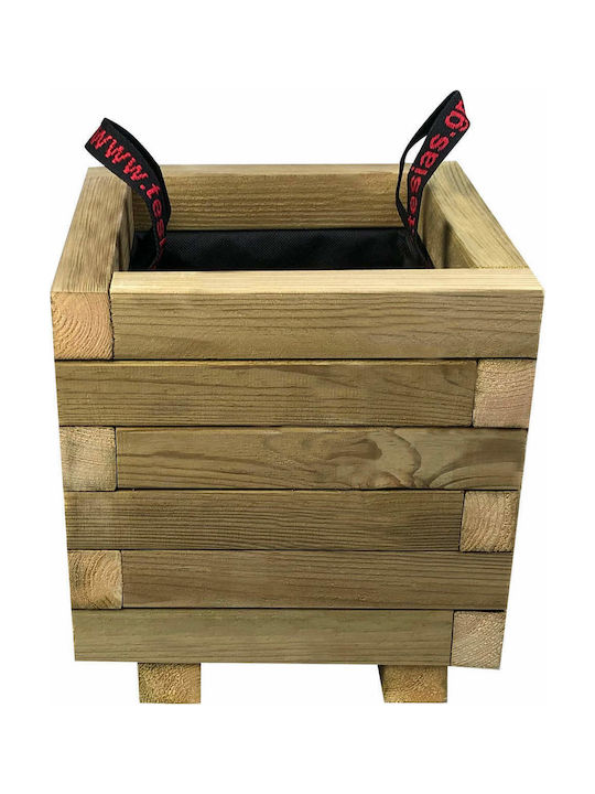 Tesias Planter Box Lemn Maro 30x30x32cm.