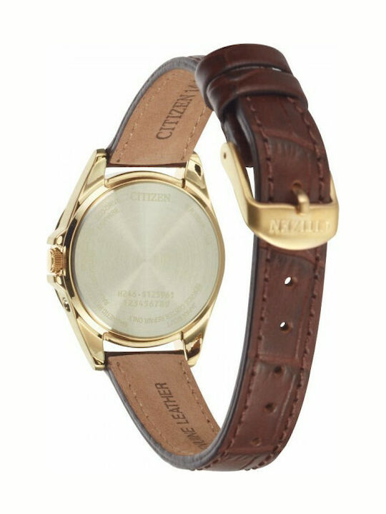Citizen Women's Watch with Brown Leather Strap