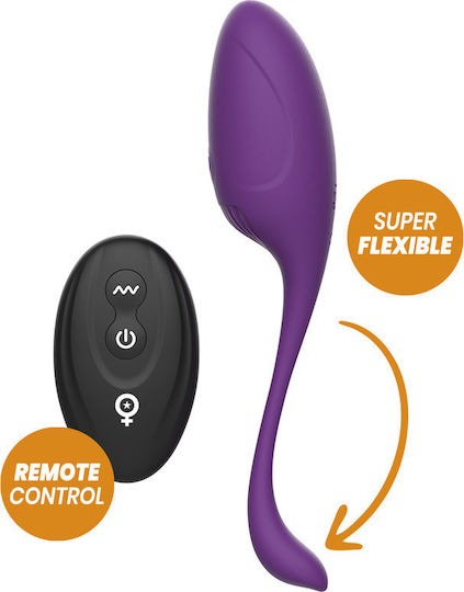 Rewolution Vibrator Egg with Remote Control 15.2cm Purple