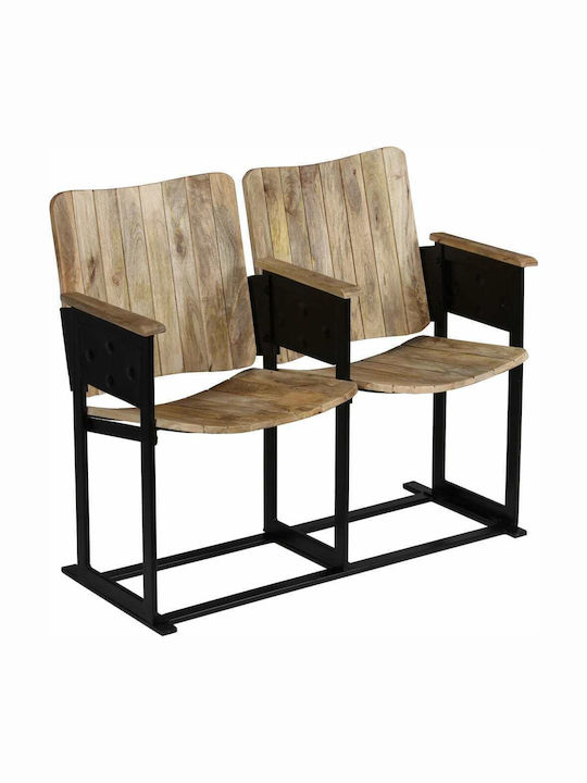 Outdoor Chair Wooden Black 102x55x83cm