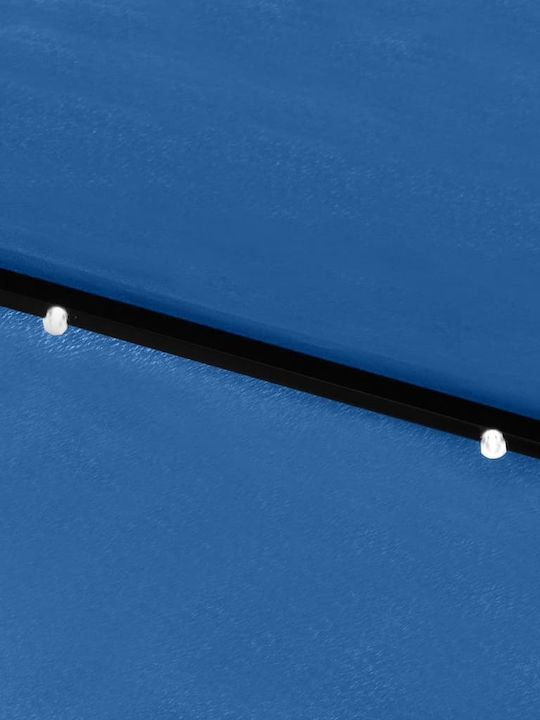 Runder Garten- und Terrassen-Sonnenschirm aus Metall Blau Φ2xΥ2.47m