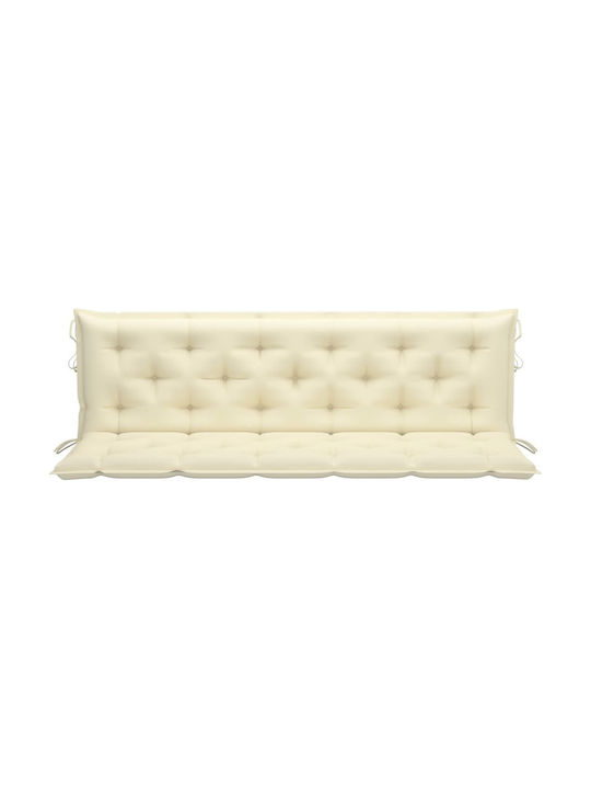 vidaXL Garden Swing Cushion with Backrest White 180x50cm