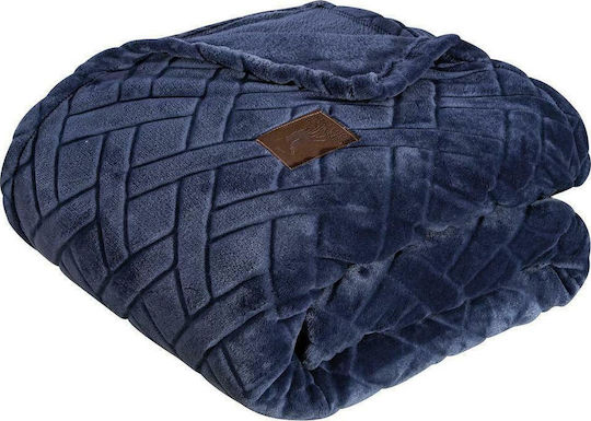 Greenwich Polo Club 2464 Fleece Blanket Super Double 220x240cm Blue
