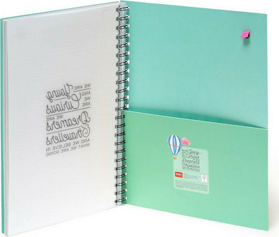 Legami Milano Air Balloon Notebook Spiral A4 with Elastic White