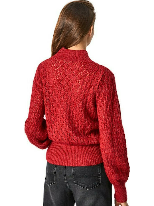 Pepe Jeans Women's Long Sleeve Sweater Red