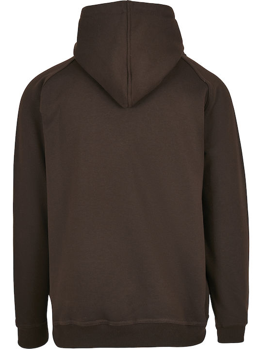 Urban Classics TB014 Men's Sweatshirt with Hood and Pockets Brown