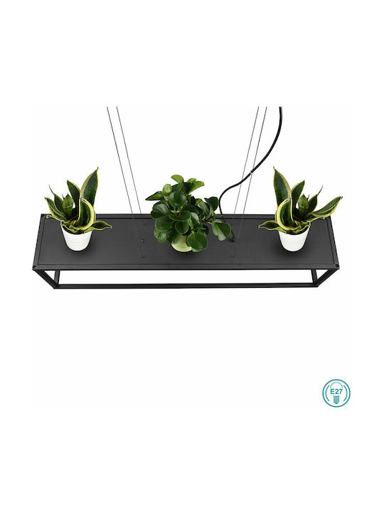 Trio Lighting Vito Adjustable Pendant Light Black Rail for 4 Bulbs E27 100x150x100cm