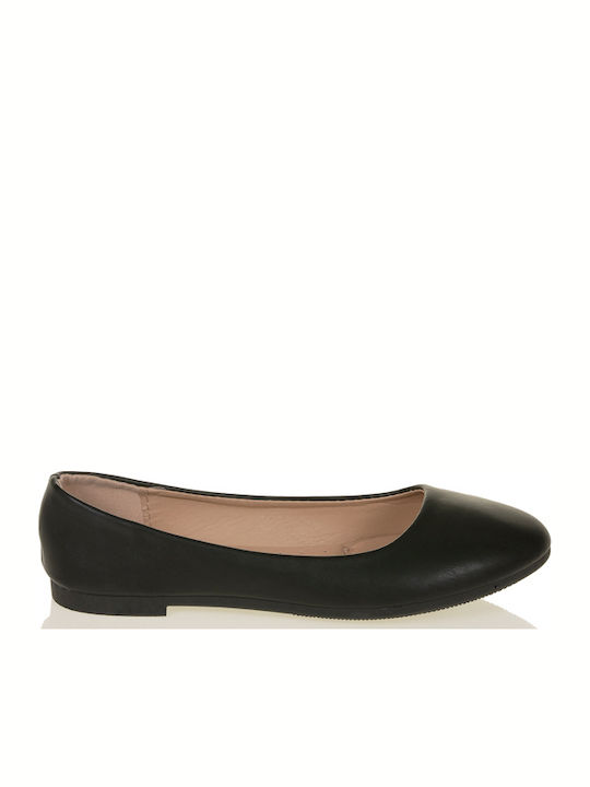 Synthetic Leather Ballerinas Black