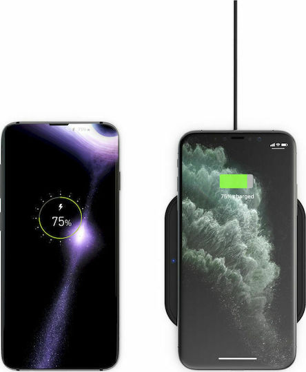 Zens Ασύρματος Φορτιστής (Qi Pad) 10W Μαύρος (Single Fast Wireless Charger Slim-line)