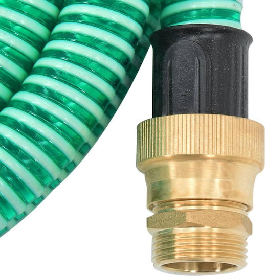 vidaXL 151043 Tubing Suction Green with Brass Connectors 5m 25mm