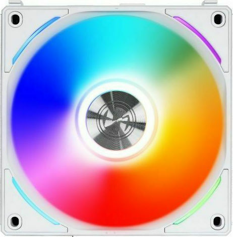 Lian Li UNI Fan AL Gehäuselüfter 120mm mit RGB Beleuchtung und Verbindung 4-Pin PWM 1Stück Weiß