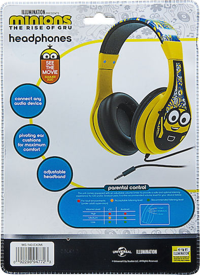 eKids Minions Ενσύρματα Παιδικά On Ear Ακουστικά Κίτρινα / Μαύρα