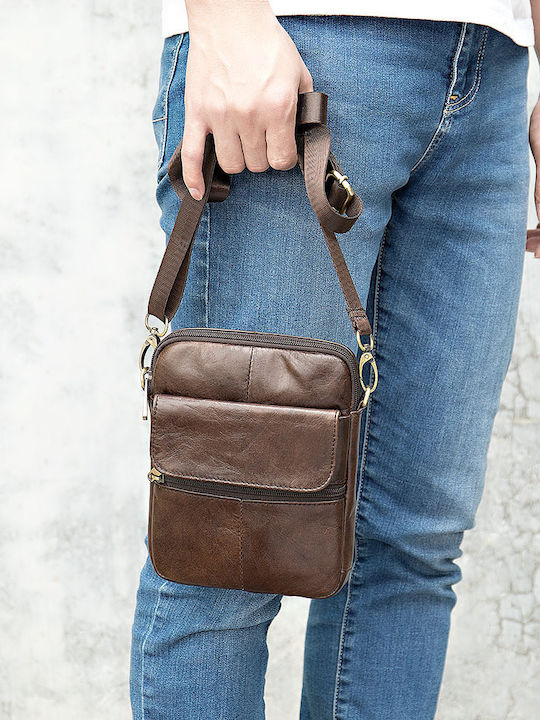 Leather Men's Bag Shoulder / Crossbody Brown