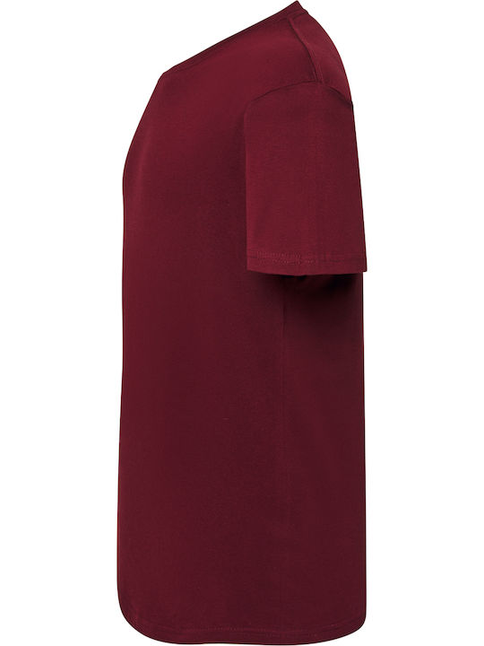 JHK Men's Short Sleeve Promotional T-Shirt Burgundy