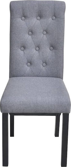Dining Room Fabric Chair Light Gray 42x57x95cm 4pcs