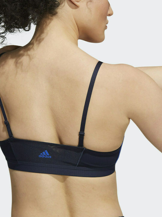 All Me 3-stripes Γυναικείο Αθλητικό Μπουστάκι Legend Ink με Επένδυση & Ελαφριά Ενίσχυση
