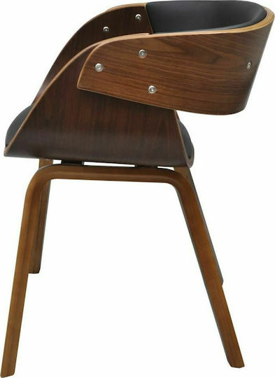 Dining Room Artificial Leather Chair Brown 53x52x70cm 2pcs