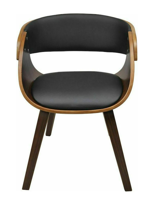 Dining Room Artificial Leather Chair Brown 53x52x70cm 2pcs