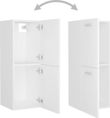 vidaXL Badezimmerschrank B30xT30xH80cm Weiß