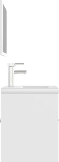 vidaXL Countertop with Sink & Mirror L41xW38.5xH46cm White