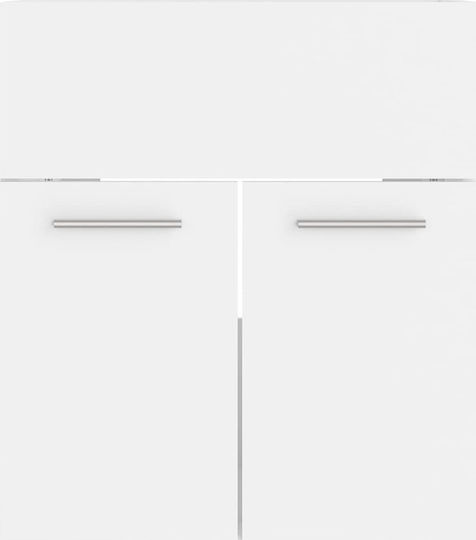 vidaXL Πάγκος με Νιπτήρα Γυαλιστερή Λάκα Μ41xΒ38.5xΥ46cm Λευκός