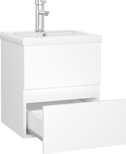 vidaXL Waschtisch mit Waschbecken L41xB38.5xH45cm Weiß