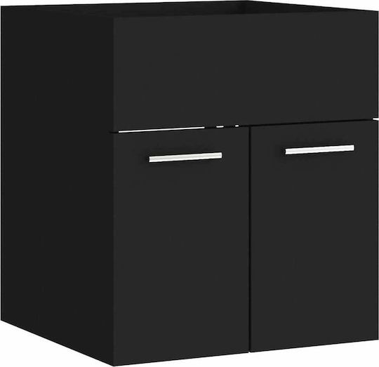 vidaXL Πάγκος με Νιπτήρα & Καθρέπτη Μ41xΒ38.5xΥ46cm Μαύρος
