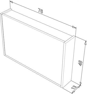 HomeMarkt Cabinet de baie L76xA46xÎ48cm Melamină Sonoma