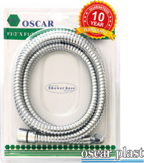Oscar Plast 10-0150 Σπιράλ Ντουζ Μεταλλικό 150cm Ασημί